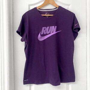 Nike - Dri-FIT Purple RUN Graphic Running Tee XL